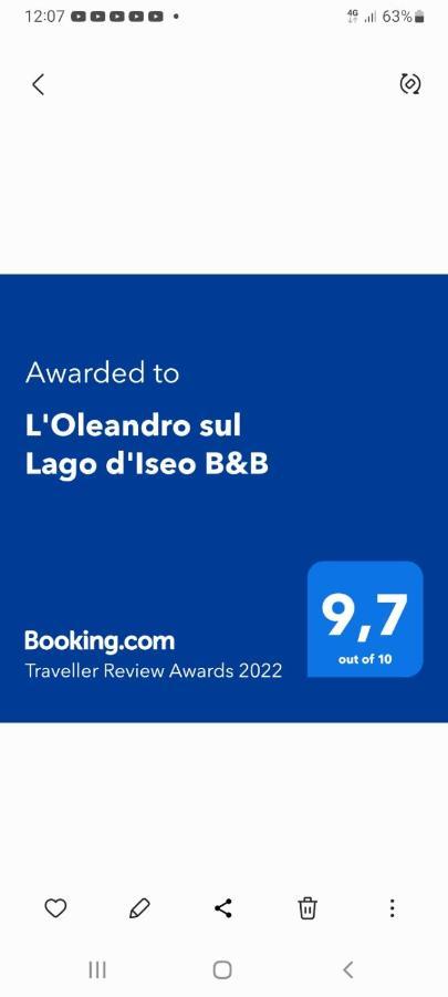 L'Oleandro Sul Lago D'Iseo B&B Sulzano Exterior foto